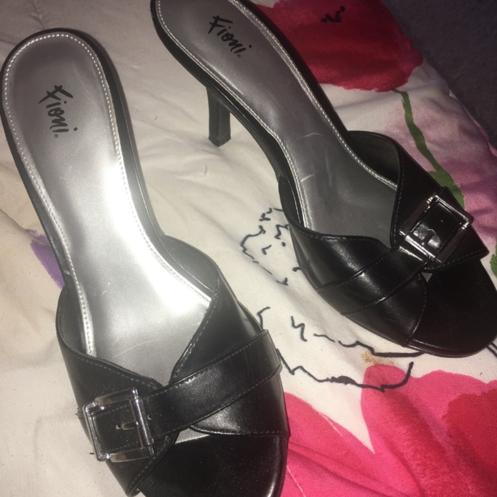 Black Buckled Heels